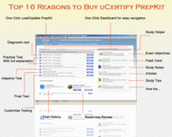 uCertify PrepKit for Microsoft exam 70-291 screenshot